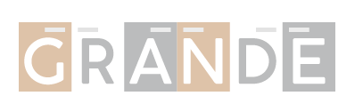 Logotyp strony internetowej, poświęconej kolekcjom meblowym do placówek edukacyjnych - Grande