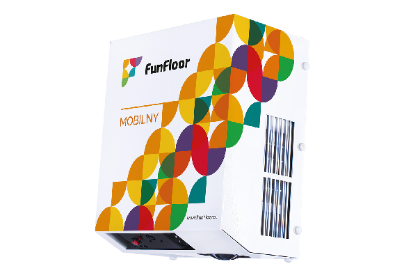 Podłga interaktywna FunFloor, nowoczesne urządzenie multimedialne, które wyświetla obraz na podłożu